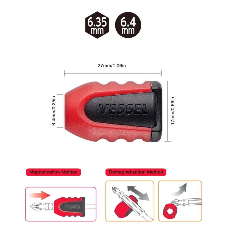 VESSEL Magnetic Screw Holder Set